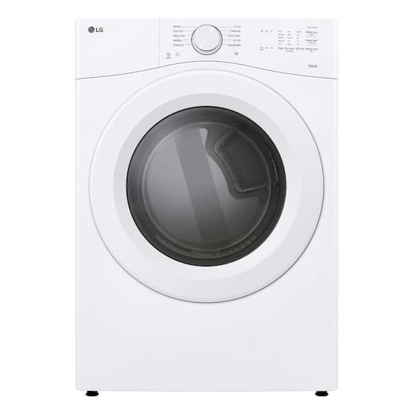 7.4 cu. ft. Large Capacity Smart Front Load vented Electric Dryer in White with AI Sensor Dry