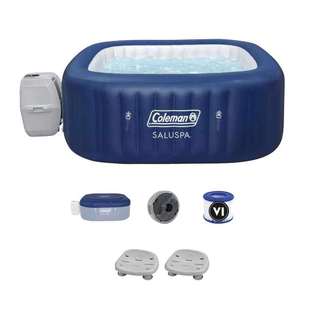 Coleman Atlantis 6-Person AirJet Hot Tub with 2-Pack of Bestway SaluSpa ...