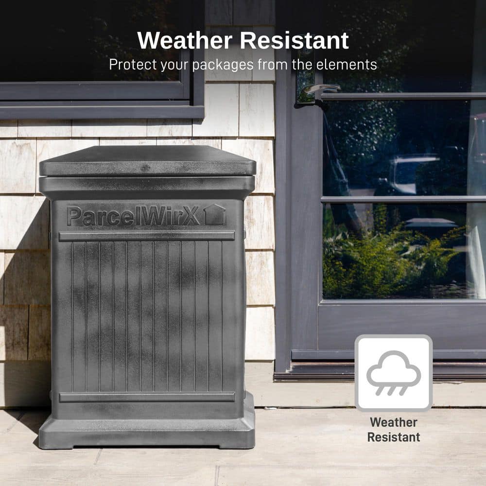 Graphite Vertical Plastic Package Delivery Box