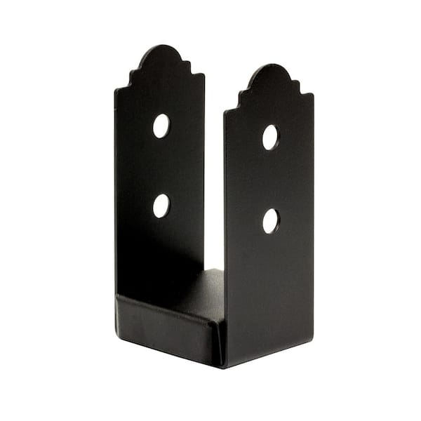Simpson Strong-Tie Outdoor Accents Mission Collection ZMAX, Black Powder-Coated Post Base for 4x4 Nominal Lumber