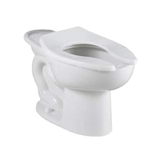 Madera FloWise 15 in. High Back Spud Elongated Flush Valve Toilet Bowl Only in White