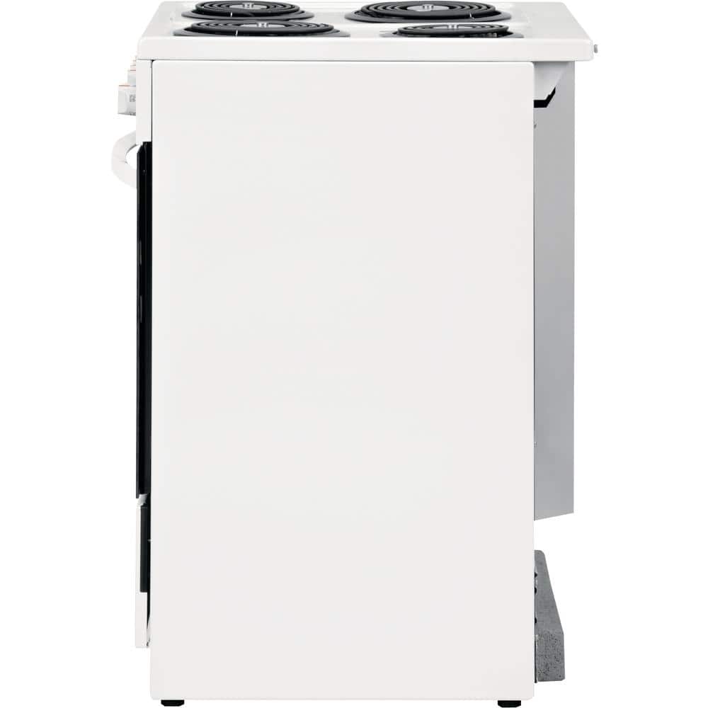 24-inch White Porcelain-Enamel Freestanding Electric Range