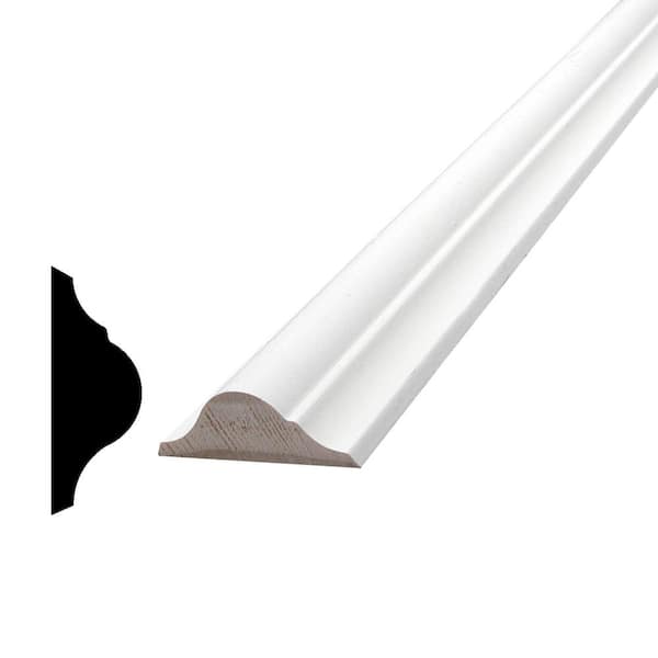 Alexandria Moulding 9/16 in. D x 1- 9/16 in. W x 84 in. L Pine Wood Primed Finger-Joint Panel Molding Pack (10-Pack)