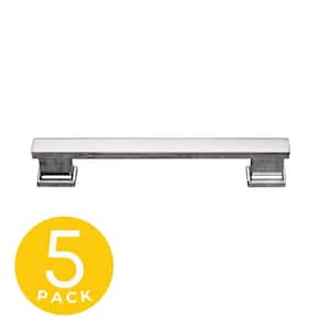 Hexa Series 5 in. (128 mm) Center-to-Center Modern Polished Chrome Cabinet Handle/Pull (5-Pack)