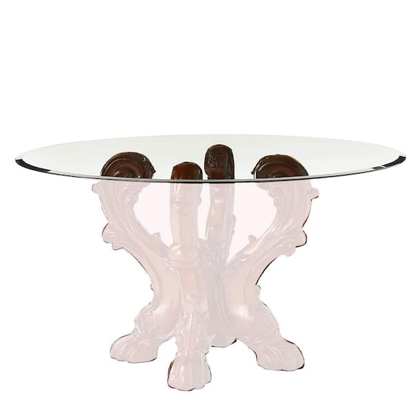 Acme Furniture Dresden 54 in. x 54 in. Clear Glass Round Table Top only