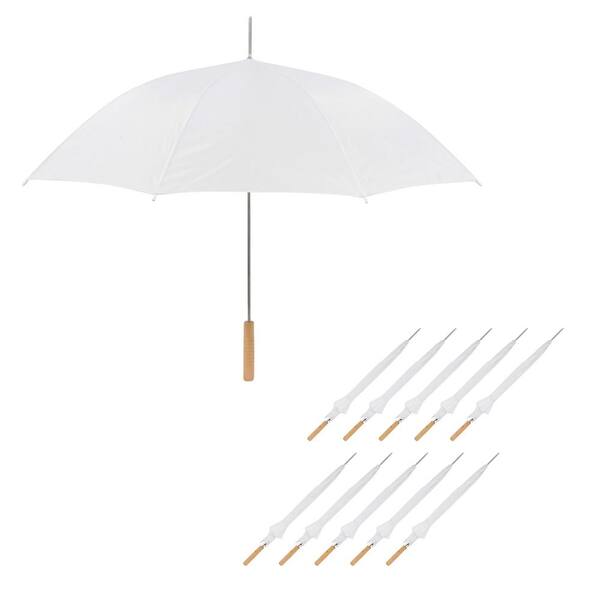 white rain umbrella wedding