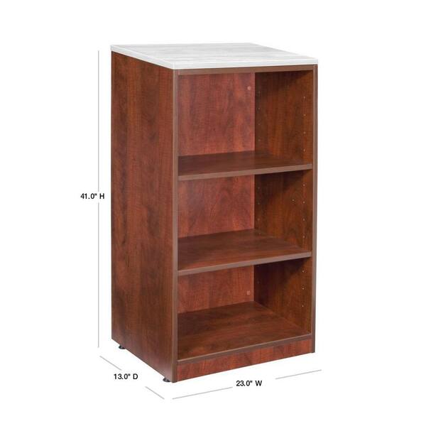 Regency Magons 41 In Cherry Wood 2, Two Shelf Cherry Bookcase