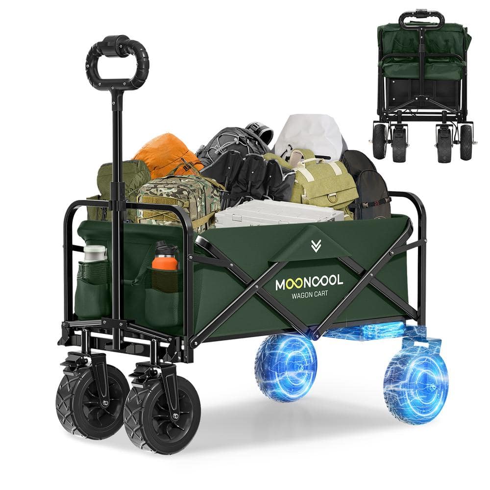7.06 cu. ft. Foldable Wagon Collapsible with 8 in. All-Terrain Wheel, Metal Garden Cart for Camping, Garden price history on PriceWatchPro