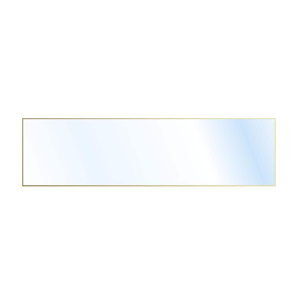 59 in. W x 16 in. H Rectangular Gold Aluminum Alloy Framed Full Length Mirr