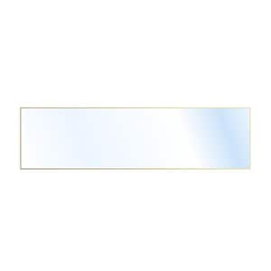 59 in. W x 16 in. H Rectangular Gold Aluminum Alloy Framed Full Length Mirror Bath Mirror Wall Mirror