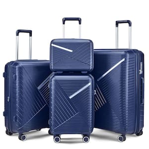 OLUMAT 4-Piece Peacock Blue Security and Convenience Luggage Set