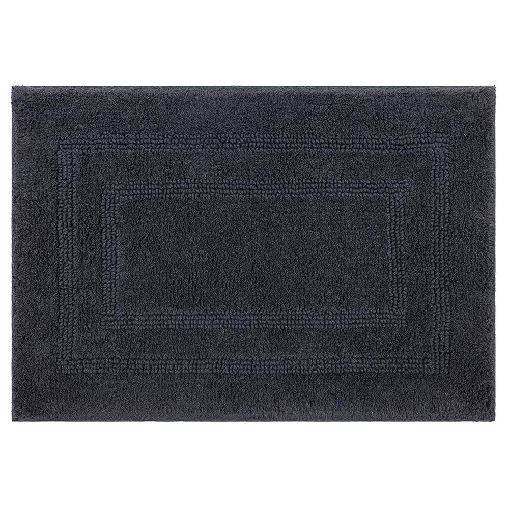 Cotton Reversible Charcoal 27 in. x 45 in. Gray Cotton Machine Washable Bath Mat price history on PriceWatchPro
