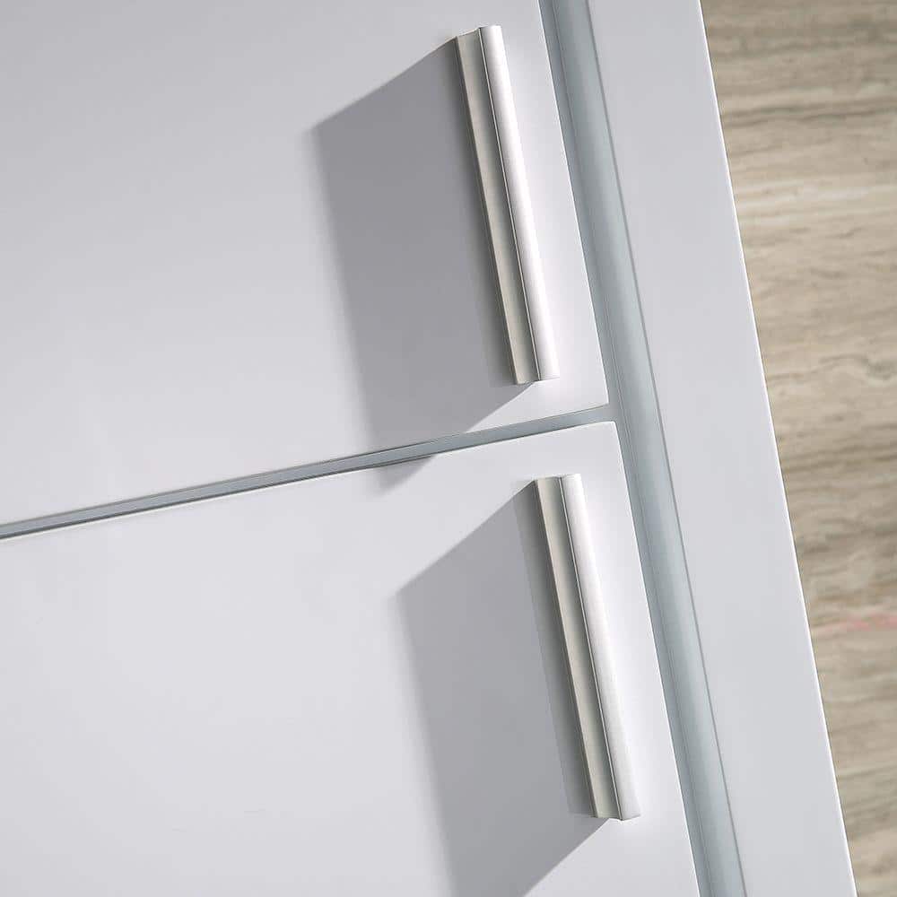 Contemporary White Plywood 30" Wall Mount Bathroom Linen Cabinet