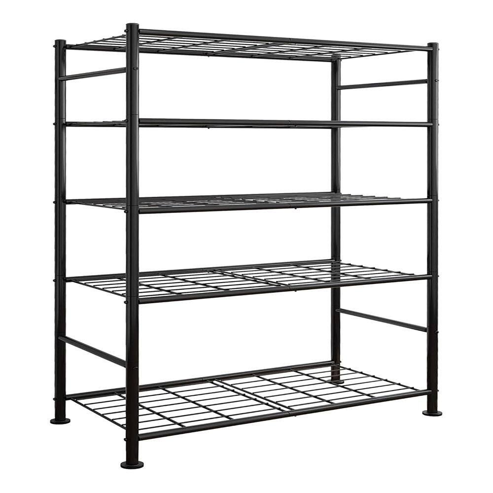 5-Shelf Black Heavy Duty Metal Storage Shelves Organizer Stable Garage Shelving Unit with Leveling Feet price history on PriceWatchPro
