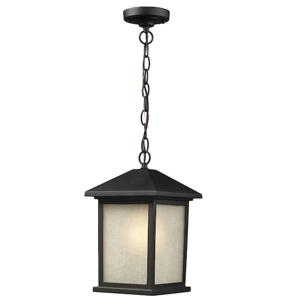 Unbranded Lawrence Black 1-Light Incandescent Outdoor Hanging Pendant
