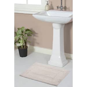 Classy 100% Cotton Bath Rugs Set, 17 in. x24 in. Rectangle, Ivory