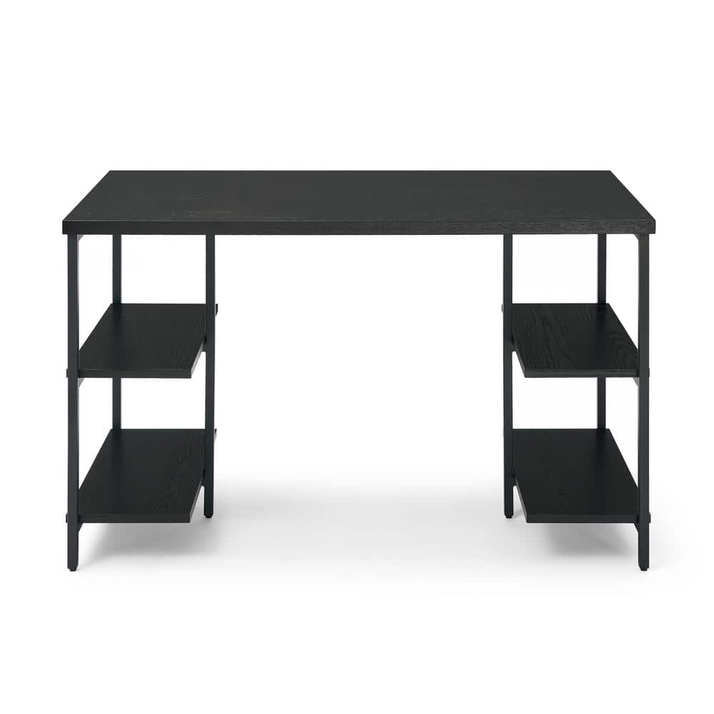 URTR Home Office 47 in. Rectangular Black Computer Desk, Simple and