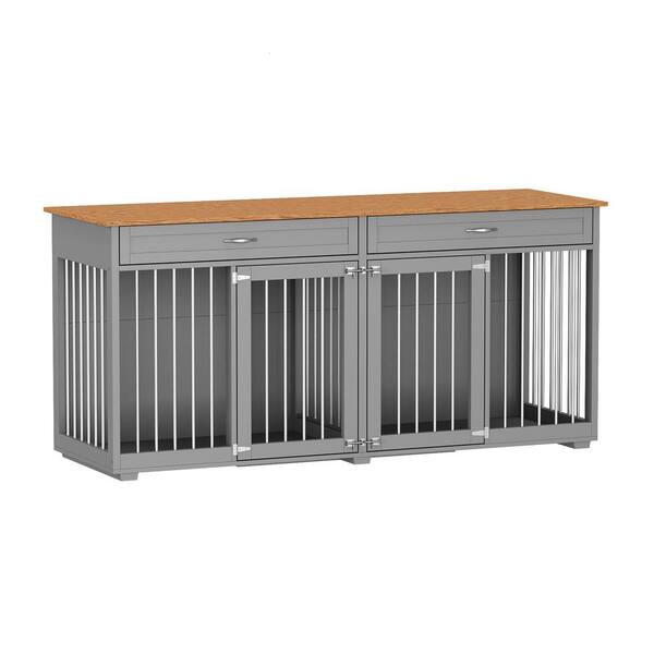 FUFU&GAGA Furniture Style Dog Crates, Large Wooden Pet Kennels with