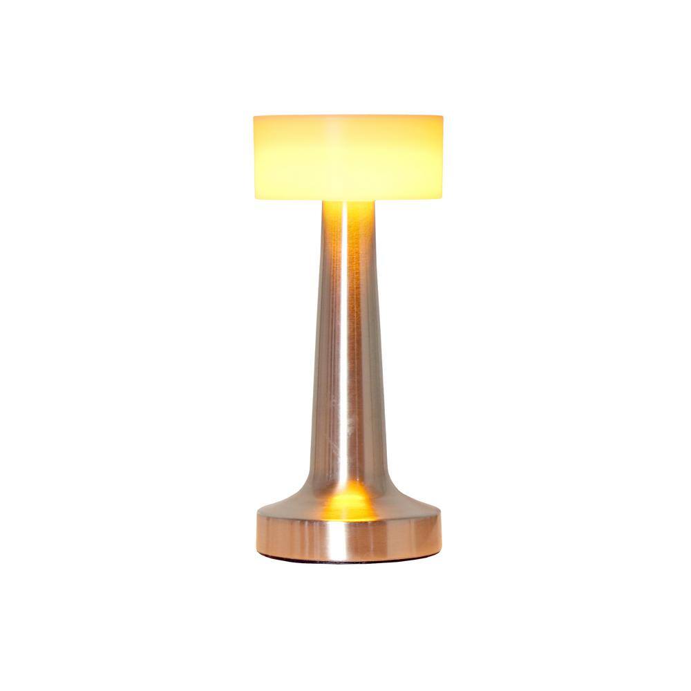 8.5" Silver Cordless Touch Sensor Desk Lamp with Dimming