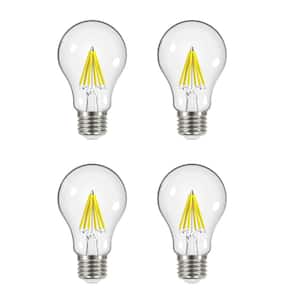 60-Watt Equivalent A19 Dimmable Energy Star Clear Filament Vintage Style LED Light Bulb Daylight (4-Pack)