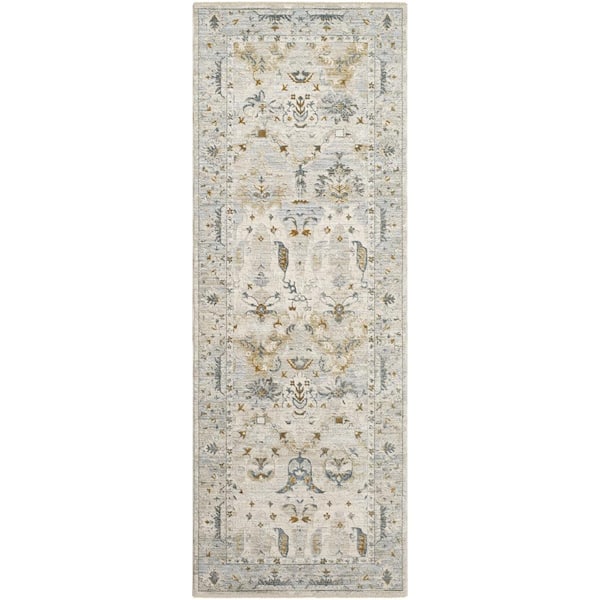 Livabliss Dresden Gray Traditional 10 ft. x 11 ft. Indoor Area Rug