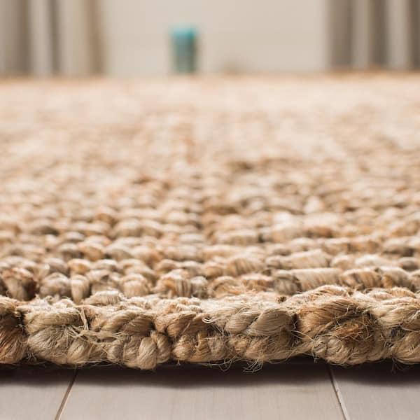 Natural Fiber Beige 3 ft. x 16 ft. Solid Runner Rug