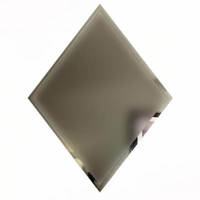Reflections Frosted Gold Beveled Diamond 6 in. x 8 in. Matte Glass Mirror Wall Tile (1 Sq. Ft.)