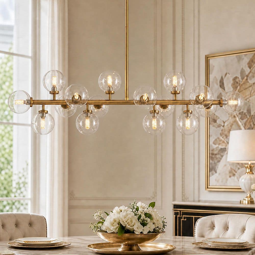 16-Light Gold Globe Sputnik Dining Room Chandelier Mid Century Kitchen Pendant Light price history on PriceWatchPro