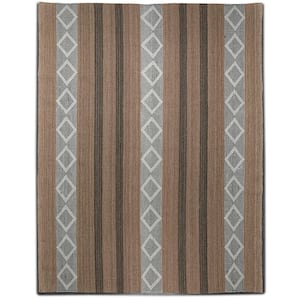 Hart Taupe Black 8 ft. x 10 ft. Rectangle Solid Pattern Polyester Wool Runner Rug