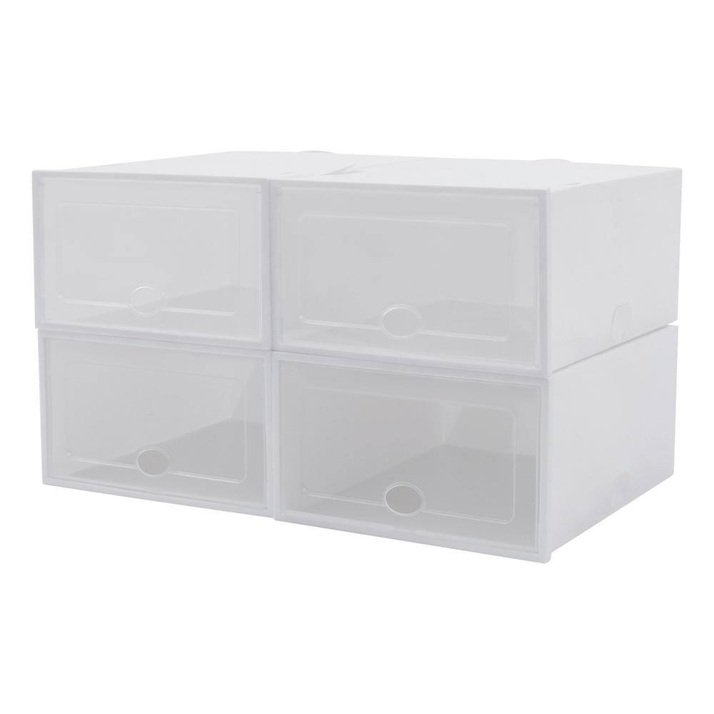 YIYIBYUS 20-Pair Plastic Stackable Transparent Shoe Boxs HG-HS6069-092 ...