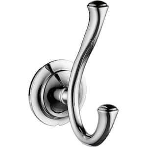 Linden Double Towel Hook Bath Hardware Accessory in Polished Chrome