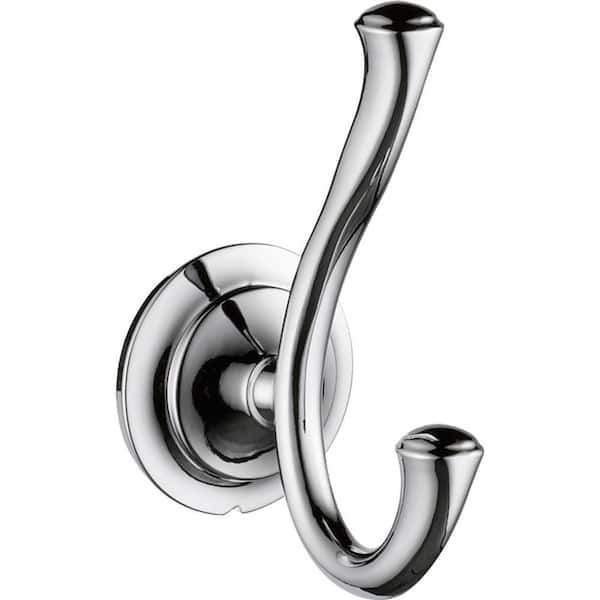Delta Linden Double Towel Hook Bath Hardware Accessory in Polished Chrome  79435 - The Home Depot