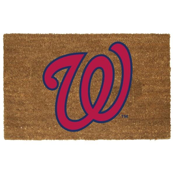 The Memory Company Washington Nationals 19.5 in. x 29.5 in. Coir Fiber Colored Logo Door Mat