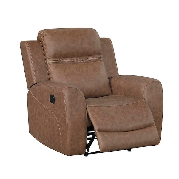 Lazzara Thorne Brown Microfiber Manual Recliner 8347BRW-1 - The