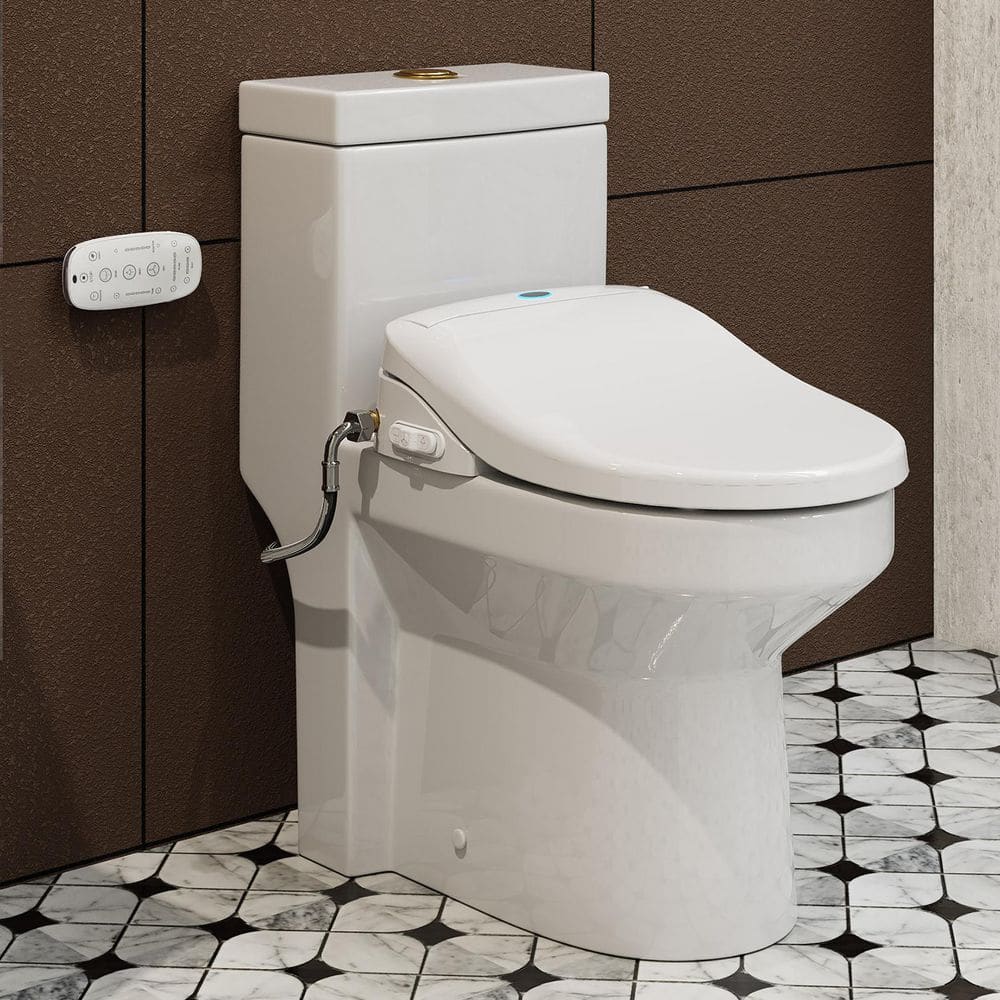 Round Bidet Toilet Combo Dual Flush 1.1/1.6 GPF in White with Electric Bidet Seat, Warm Air Dryer price history on PriceWatchPro