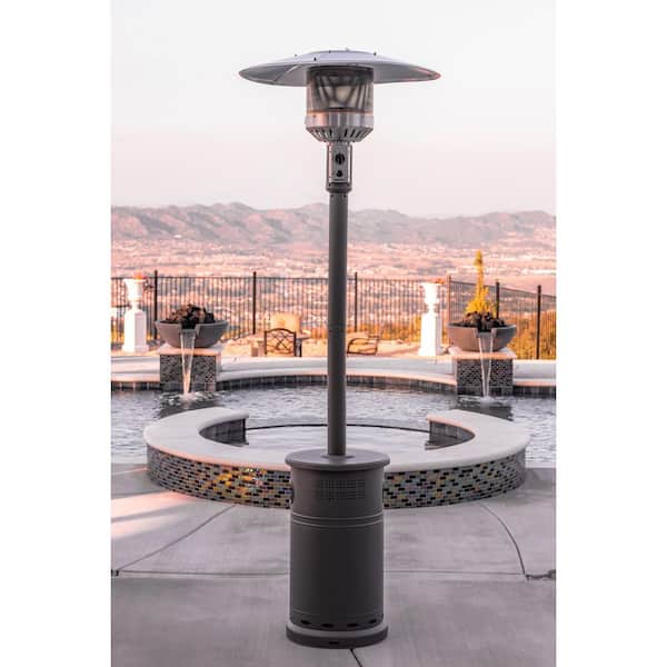 48,000 BTU Bronze Propane Standing Patio Heater with Wheels