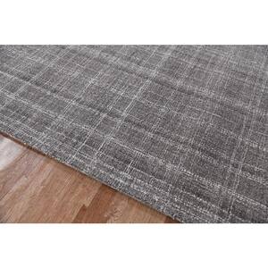 Laurice Kate Graphite Gray 7 ft. 6 in. x 9 ft. 6 in. Transitional Plaid Area Rug