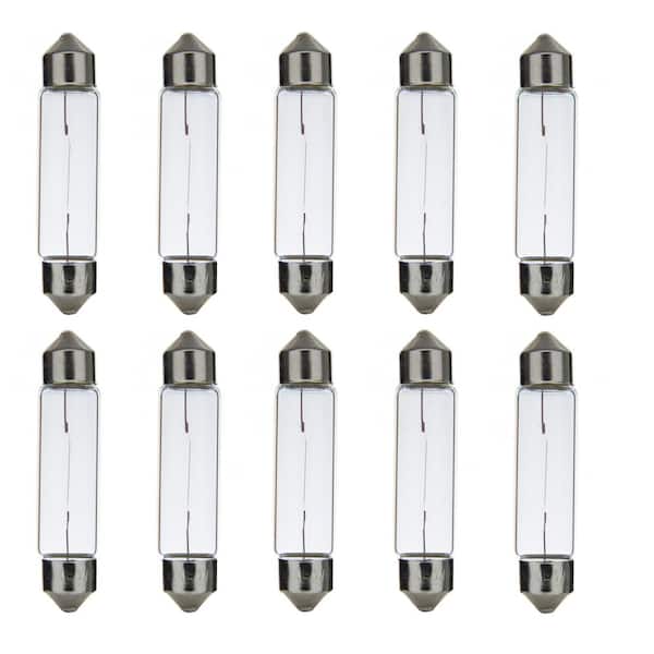 Sunlite 3-Watt 12-Volt T3.25 Clear Xelogen Festoon Lamp Light Bulb (10-Pack)