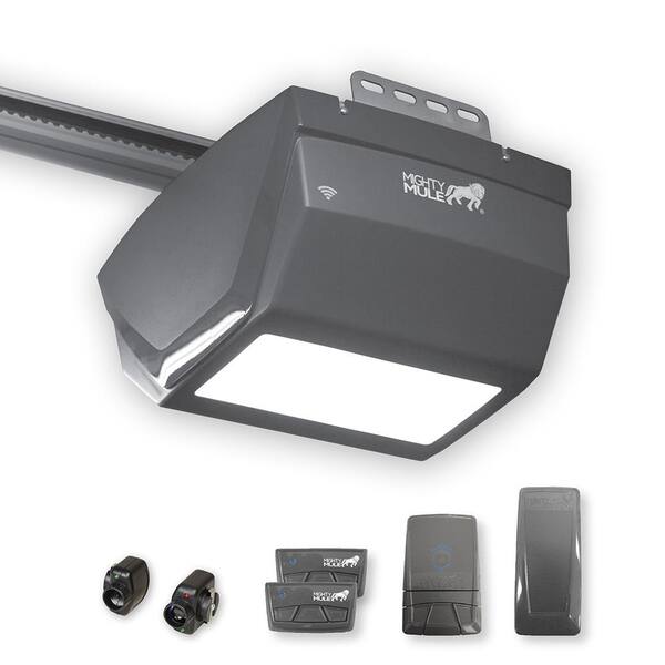 Mighty Mule 3/4 HP DC Smartphone Compatible Garage Door Opener with Built-In LED Lighting and Ultra-Quiet Belt Drive