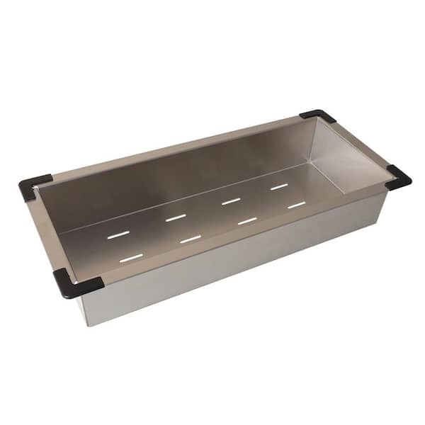 Stainless Steel Kitchen Sink Colanders, Brushed Stainless Steel