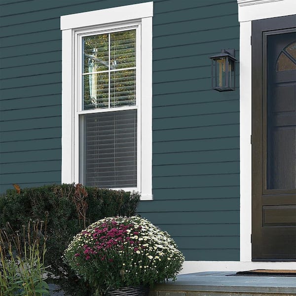 Glidden Premium 5 gal. PPG1034-7 Mountain Pine Flat Exterior Latex