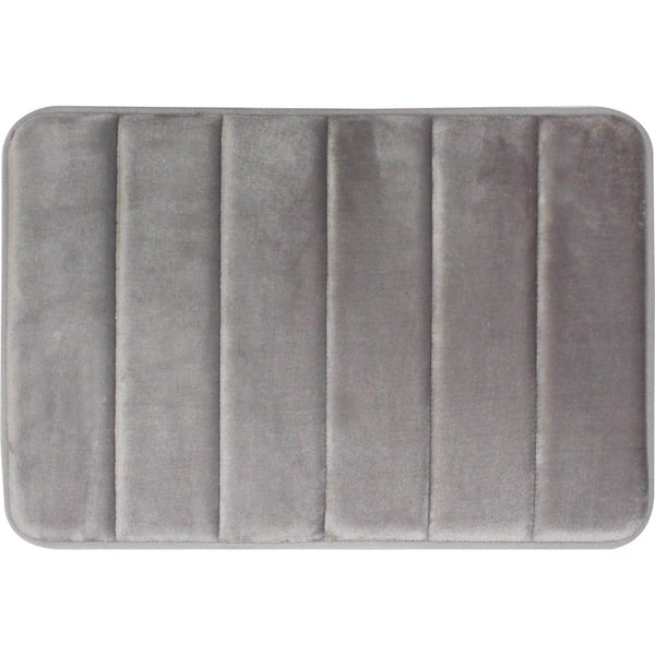 Home Dynamix Tranquility Light Gray 20 in. x 30 in. Bath Mat