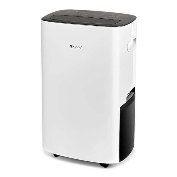 Edendirect 86 pt. 4,500 sq.ft. Portable Dehumdifier in White, with Hose and Casters, Side Visible Bucket, Auto-ON/OFF, Easy to Use