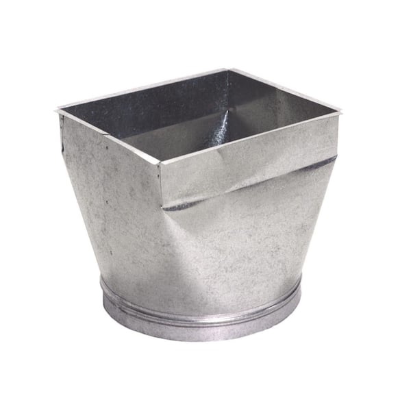 Master Flow 14 in. x 20 in. to 12 in. Square to Round Transition