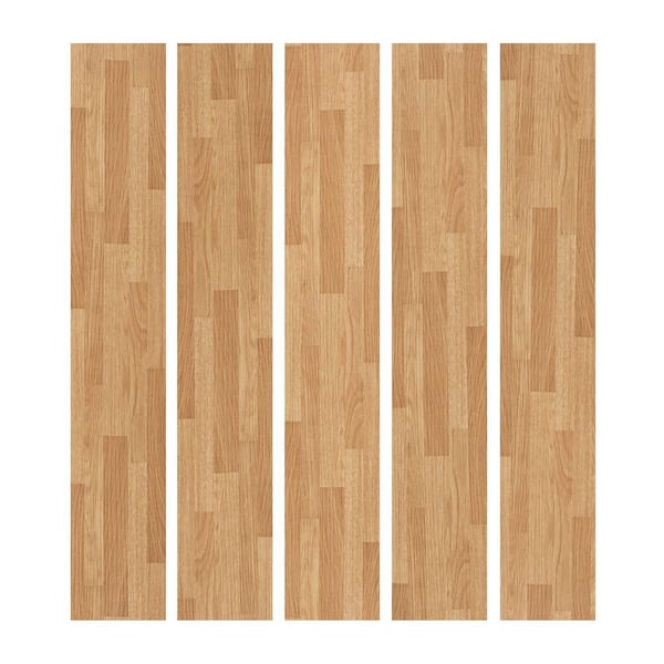 30 Tiles 12 MIL 6 in. x 36 in. x 1. 8mm Peel and Stick Vinyl Tile Flooring, Water Resistant, Light Oak (45 sq. ft.)