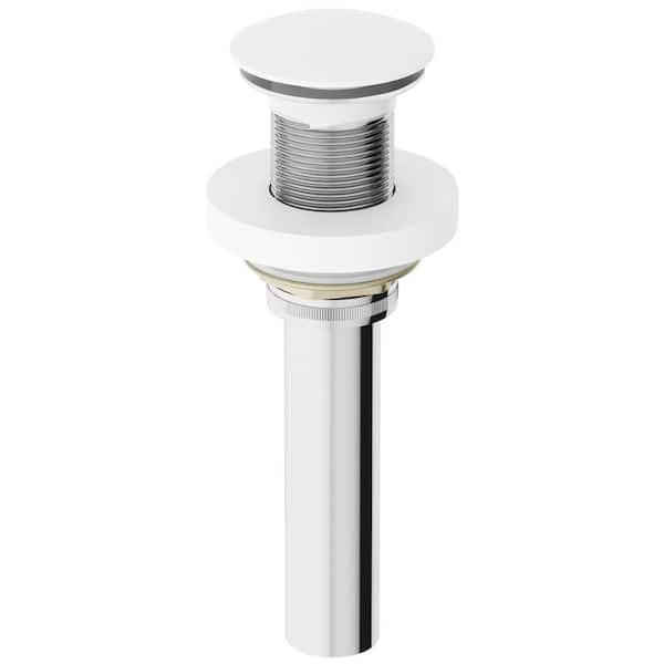 Master Plumber 714-637 Rubber Sink Stopper with Metal Ring, White