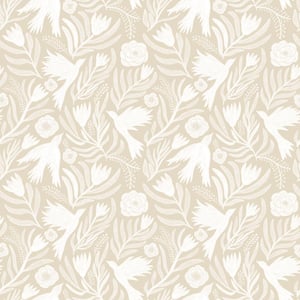 Otomi Dove Ivory Removable Peel and Stick Vinyl Wallpaper, 28 sq. ft.