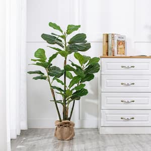 47 .24 in. H Artificial Fiddle Leaf Fig Tree in Pot (Set of 2)