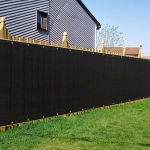 Privacy Fence Screen 6 ft. x 50 ft. Heavy-Duty Windscreen, Black