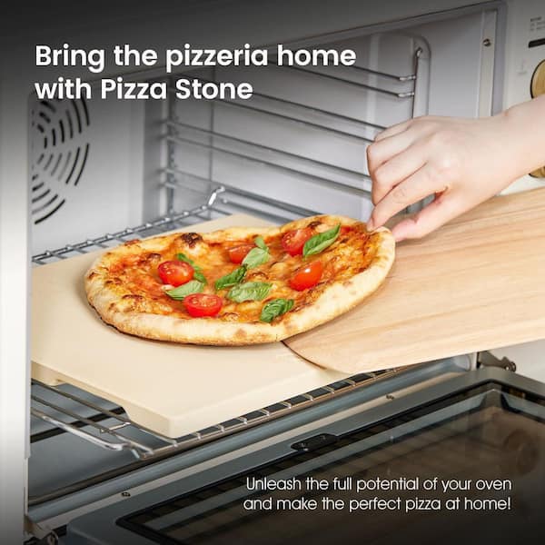 Avanti 38cm Rectangular Pizza Stone With Rack – 2 Pack